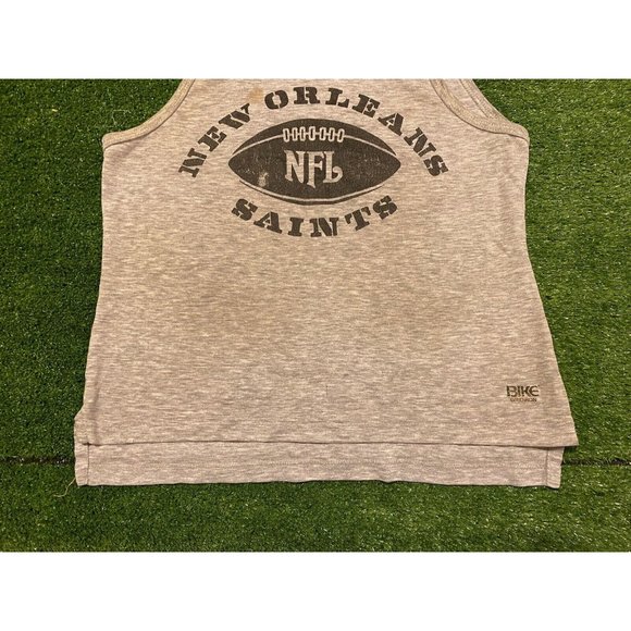 Women's Vintage Bike NFL New Orleans Saints Tank Top t-shirt large gray - Picture 3 of 9
